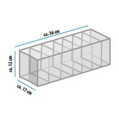 Northix Mehka škatla za shranjevanje garderobe - 7 predelkov - bela 