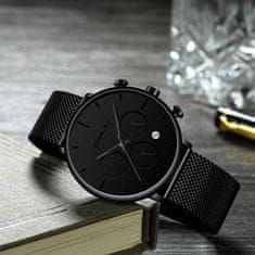 CRRJU Ročna ura Chrono Black