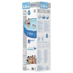 Vidaxl Bazen Steel Pro 305x76 cm