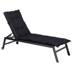 Vidaxl Blazina za ležalnik Basic 200x65 cm črna