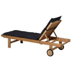 Vidaxl Blazina za ležalnik Basic 200x65 cm črna