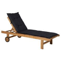 Vidaxl Blazina za ležalnik Basic 200x65 cm črna