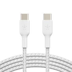 Belkin pleteni kabel USB-C - USB-C, 1 m, bel