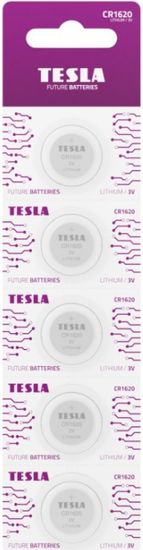 TESLA - Baterije CR1620, 5 kosov, CR1620