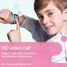 Otroška pametna ura, LBS in GPS lokator, video klici, SOS, kamera | SMARTY Modra