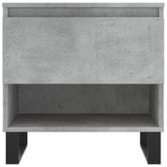 Greatstore Klubska mizica betonsko siva 50x46x50 cm inženirski les
