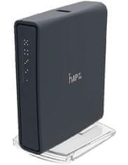 Mikrotik WiFi usmerjevalnik RB952Ui-5ac2nD-TC, hAP ac lite tower, 5x LAN, 2.4+5Ghz, 802.11a/b/g/n/ac, USB, 1x PoE izhod