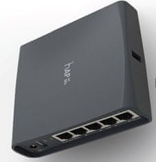 Mikrotik WiFi usmerjevalnik RB952Ui-5ac2nD-TC, hAP ac lite tower, 5x LAN, 2.4+5Ghz, 802.11a/b/g/n/ac, USB, 1x PoE izhod