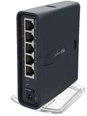 Mikrotik WiFi usmerjevalnik RB952Ui-5ac2nD-TC, hAP ac lite tower, 5x LAN, 2.4+5Ghz, 802.11a/b/g/n/ac, USB, 1x PoE izhod