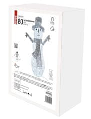 Emos DCFC33 LED božični snežak iz trstike, 82 cm, hladna bela