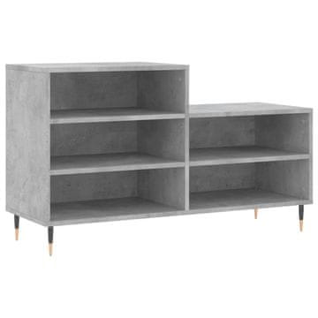 Vidaxl Omarica za čevlje betonsko siva 102x36x60 cm inženirski les