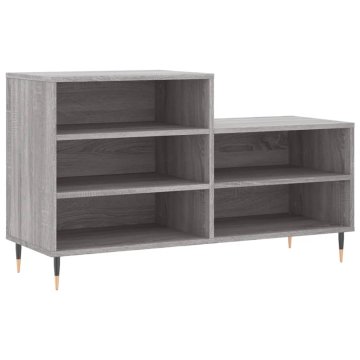 Vidaxl Omarica za čevlje siva sonoma 102x36x60 cm inženirski les