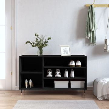 Vidaxl vidaXL Omarica za čevlje črna 102x36x60 cm lesena