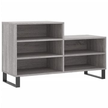 Vidaxl Omarica za čevlje siva sonoma 102x36x60 cm inženirski les