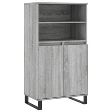 Vidaxl Visoka omara siva sonoma 60x36x110 cminženirski les