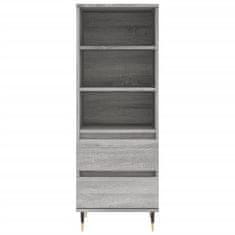 Vidaxl Visoka omara Siva sonoma 40x36x110 cm inženirski les