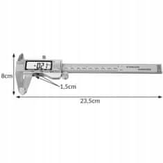 Verkgroup LCD Digitalno kljunasto merilo 150mm + kovček