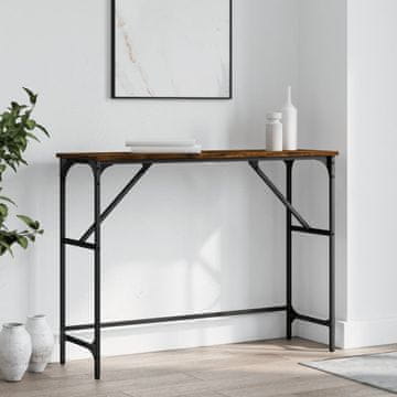 Vidaxl vidaXL Konzolna mizica dimljen hrast 100x32x75 cm