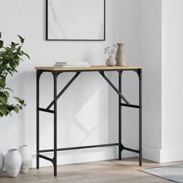 Vidaxl vidaXL Konzolna mizica, hrast sonoma, 75x32x75 cm