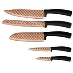 Northix Set nožev iz 5 delov - roza zlato 