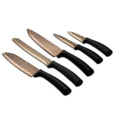 Northix Set nožev iz 5 delov - roza zlato 