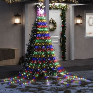 Vidaxl vidaXL Lučke za božično drevo, 320 LED diod, barvite, 375 cm