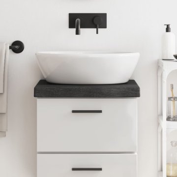 Vidaxl vidaXL Kopalniški pult temno rjave barve 40x30x(2-6) cm masiven les