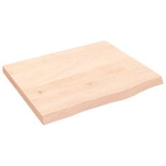 Vidaxl Kopalniški pult 60x50x(2-4) cm neobdelan trden les