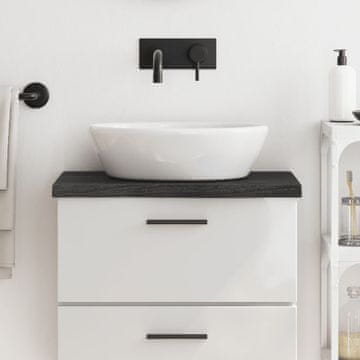Vidaxl vidaXL Kopalniški pult temno rjave barve 60x40x(2-4) cm masiven les