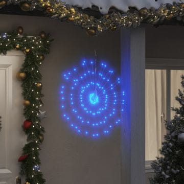Vidaxl vidaXL Božični okraski s 140 LED lučkami, 4 kosi, modri, 17 cm