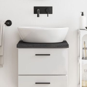 Vidaxl vidaXL Kopalniški pult temno rjave barve 40x40x(2-4) cm masiven les