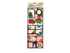 Božične imenske oznake samolepilne različne 126x345mm mešanica, barvne