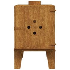 Vidaxl Kuhalnik za kampiranje 35x50x55 cm corten jeklo