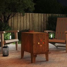 Vidaxl Kuhalnik za kampiranje 35x50x55 cm corten jeklo