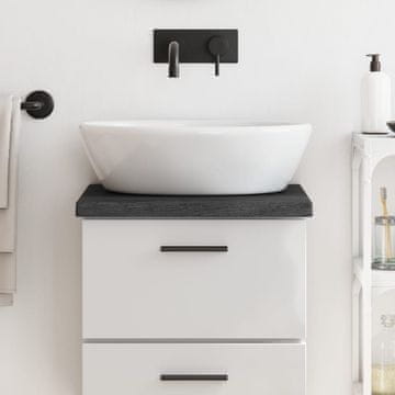 Vidaxl vidaXL Kopalniški pult temno rjave barve 40x30x(2-4) cm masiven les