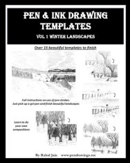 Pen and Ink Drawing Templates: vol. 1 Winter Landscapes