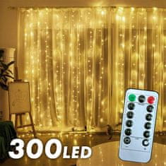 Shopdbest 300 LED Lučk z Daljinskim Upravljanjem - Za Praznovanja, Zabave in Posebne Dogodke, Enostavna Namestitev z 10 Kljukicami