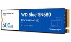 WD SSD Blue SN580 500GB / S500G3B0E / NVMe M.2 PCIe Gen4 / Notranji / M.2 2280