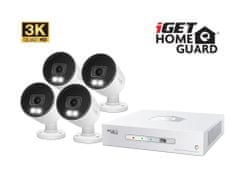 iGET HGDVK83304 - Komplet kamer 3K, 8CH DVR + 4x kamera 3K, zvok, LED, SMART W/M/Andr/iOS
