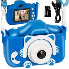 MG X5S Cat otroški fotoaparat + 16GB kartico, modro