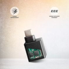 AXAGON ADE-MINIC USB-C 3.2 Gen 1 - Gigabitna Ethernet MINI omrežna kartica, Realtek 8153, samodejna namestitev