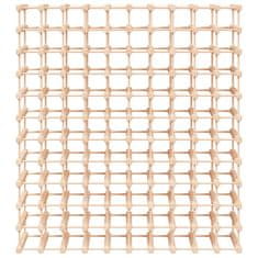 Vidaxl Stojalo za vino za 120 steklenic 112,5x23x123,5 cm borovina