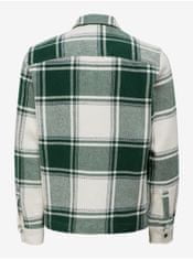 Zelená pánská kostkovaná košilová Jakna ONLY & SONS Mace S