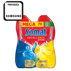 Somat Excellence Duo gel za pomivalni stroj, 2 x 630 ml