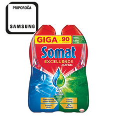 Somat Excellence Duo gel za pomivalni stroj, 2 x 810 ml