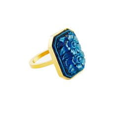 Preciosa Originalen pozlačen prstan s češkim kristalom Benetke 7461Y67 (Obseg 59 mm)