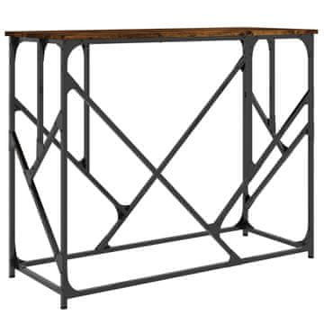 Vidaxl Konzolna mizica dimljen hrast 100x40x80 cm inženirski les