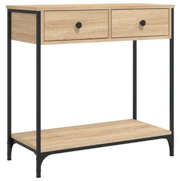 Vidaxl Konzolna mizica sonoma hrast 75x34,5x75 cm inženirski les