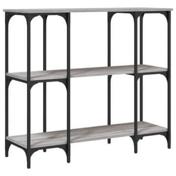 Vidaxl Konzolna mizica siva sonoma 102x35x90 cm inženirski les