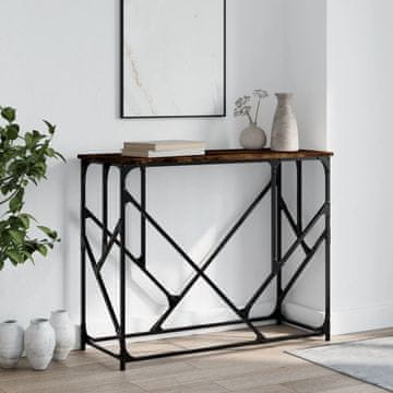 Vidaxl vidaXL Konzolna mizica dimljen hrast 100x40x80 cm